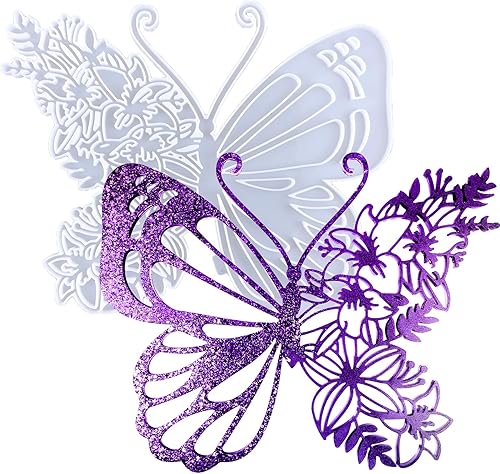 Molde de silicona grande de mariposa, moldes de resina epoxi de animales y mariposas, decoración para colgar en la pared, para bricolaje, fundición