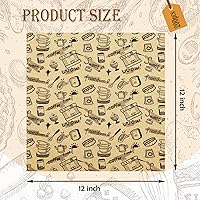 Vista 2 de OTOPETE 200 hojas de papel para alimentos, papel de envoltura de alimentos resistente a la grasa de 12 x 12 pulgadas, forro de cesta de sándwich