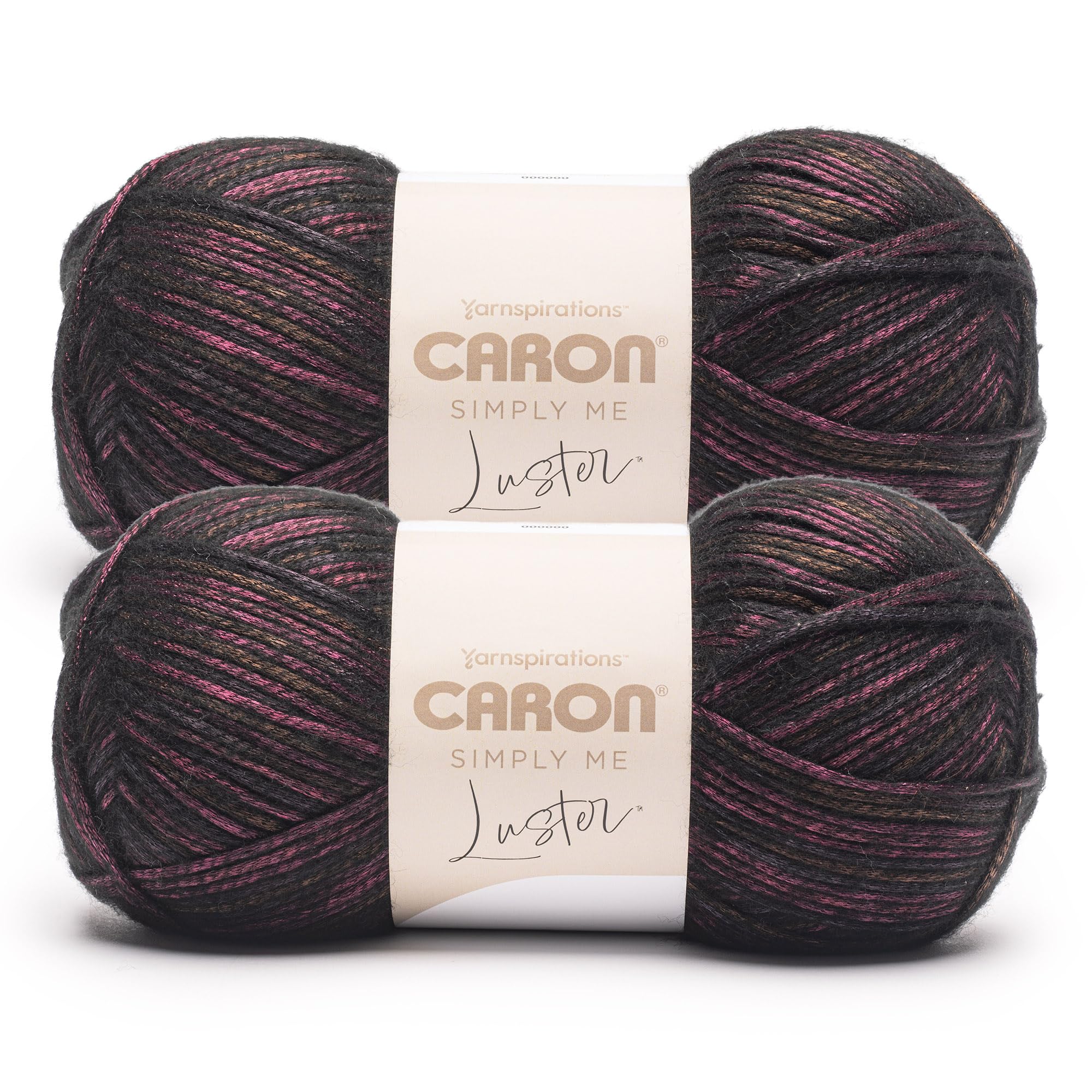 Caron Simply Me Luster Ruby Yarn - 2 Pack of 170g/6oz - 65% Nylon, 35% Acrylic - #4 Worsted (Medium) - 360 Yards - Knitting/Crochet