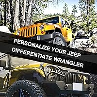 Vista 4 de Nakuuly Pestillos de Capó con Cierre y Estilo de Bandera de EE.UU., Kit de Pestillo de Bloqueo Ajustable Compatible con Jeep Wrangler 2007-2018 JK