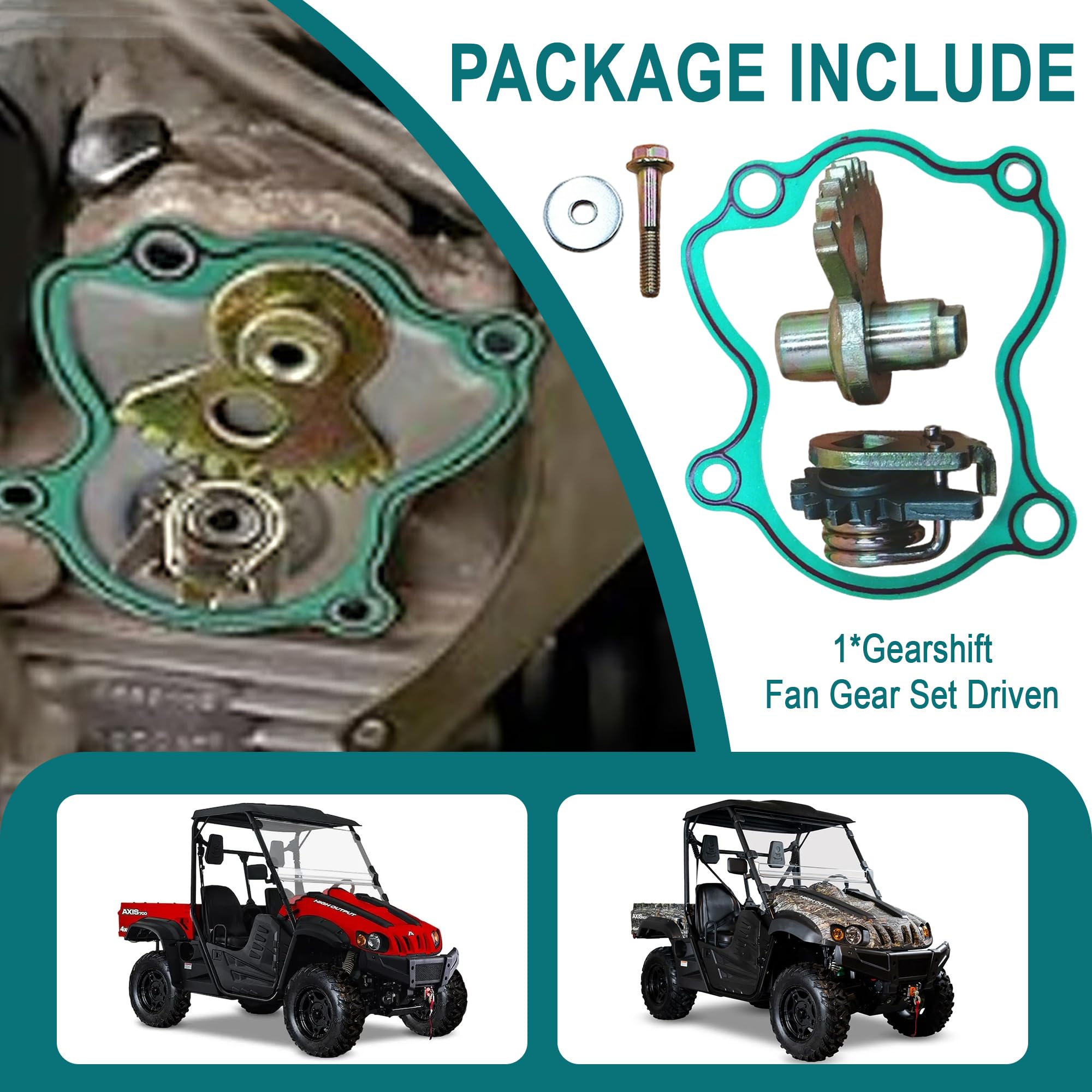 Hisun Gearshift Fan Gear Set - UTV Replacement -3