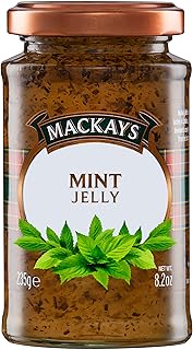Mackays Mint Jelly - Premium Quality, All-Natural, Authentic Scottish Recipe, Versatile Culinary Companion, No Artificial Preservatives, - Perfect for Lamb, Pork, Chicken, Sandwiches, Salads, and Cheese Boards (8.2oz)