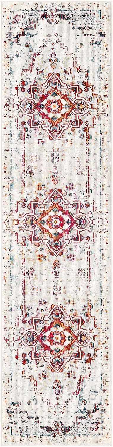 Unique Loom Charm Collection Area Rug - Unicorn (2' x 8' Runner Beige/Blue)