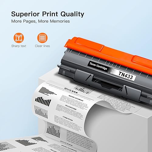 Vista 3 de E-Z Ink Cartucho de tóner compatible TN433 de repuesto para Brother TN433 TN-433 TN433bk TN431 para usar con impresora Brother MFC-L8900Cdw