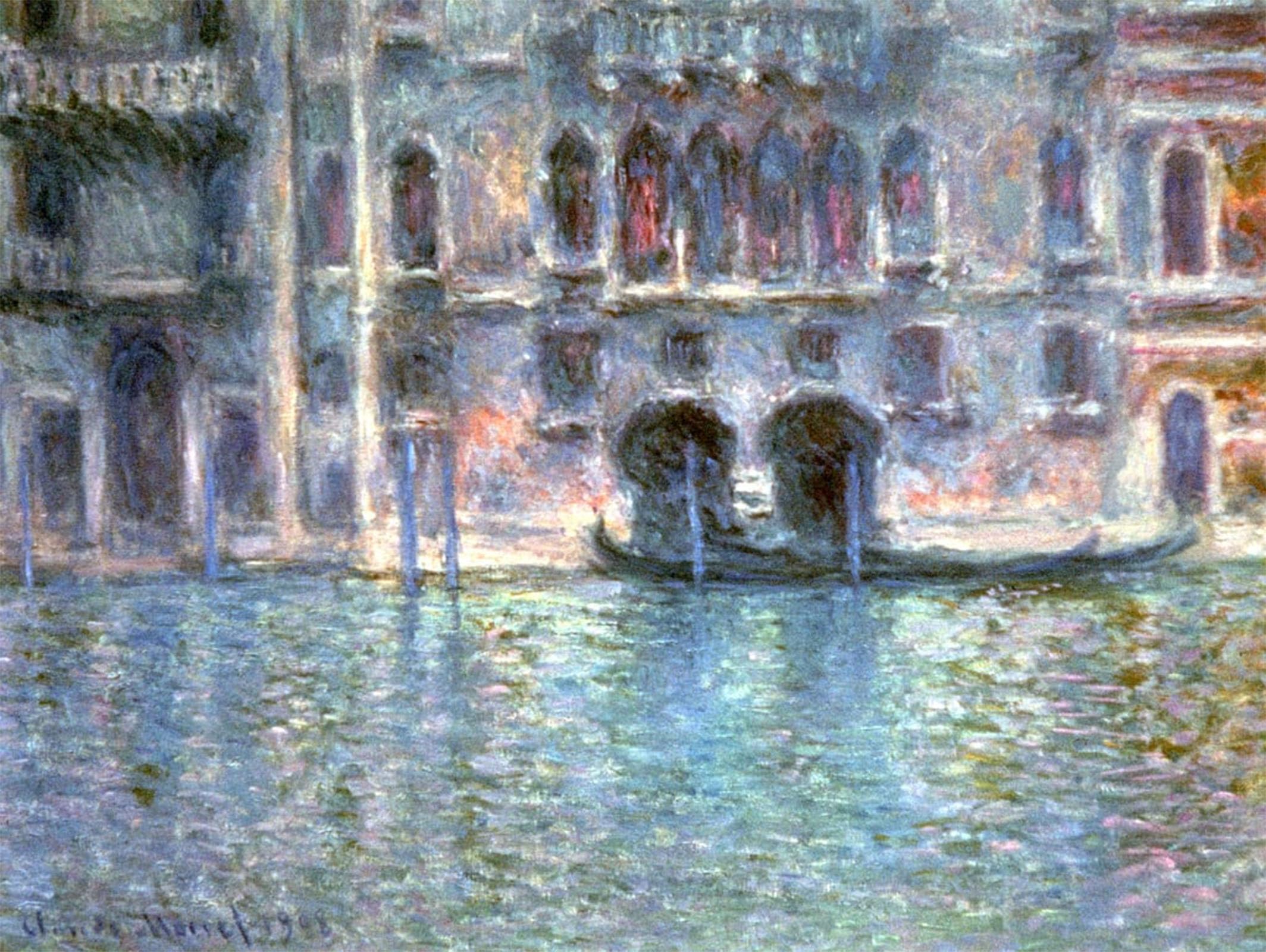 ARTXLXXBN Famous Print Painting Colorful Art Print Venice Palazzo Da Mula by Claude Monet Canvas Art Decorations for Home Decor 60x90cm