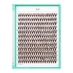 Bodermincer 7D/10D/20D/30D/40D/50D/60D/80D/100D Lash Cluster 240pcs D Curl Individual Cluster Eyelashes Fluffy false Eyelashes Extension Lash Cluster DIY at Home (20D Dark Brown-14-16-18mm MIX)