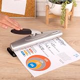 Swingline Hole Punch, Desktop Hole Puncher, 12 Sheet Punch Capacity, 2-3 Holes, Adjustable, LightTouch, Black/Silver (74026) – view 3