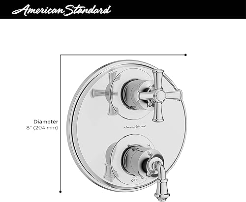Miniatura 3 de American Standard TU052740.002 Delancey - Desviador de ducha integrado con 2 manijas solamente, cromado