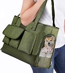 Cat Carrier, porte-chien, porte animal, pliable Waterproof Premium PU En cuir Oxford Cloth Dog Purse, Portable Bag Carrier pour Petit à Medium Chat et Petit Chien, Airline approuvé Soft-Sided Carrier