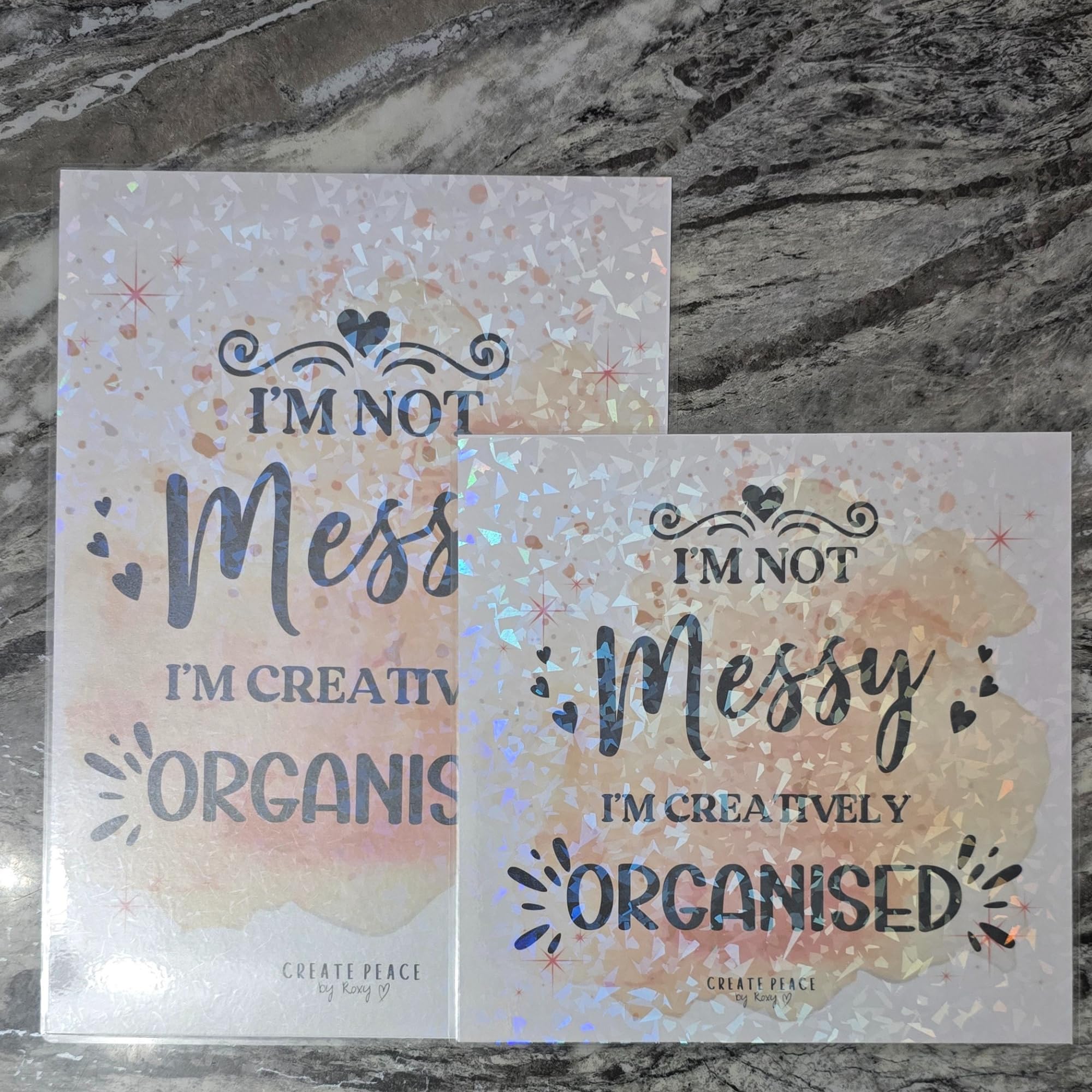 Set of 2 A4 & 21cm Square Laminated Page Protectors for Colouring Books- Various Designs. Free Gift - Alcohol Wipes. (Design 5)