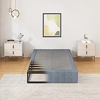 Vista 8 de Box Spring Full - Muelles de metal resistentes de perfil bajo de 3 pulgadas para cama matrimonial, base de colchón, fácil montaje, cubierta fácil