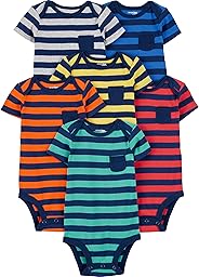 Simple Joys by Carter's Baby Boys Short Sleeve Bodysuit Bodysuit (Pack of 6)