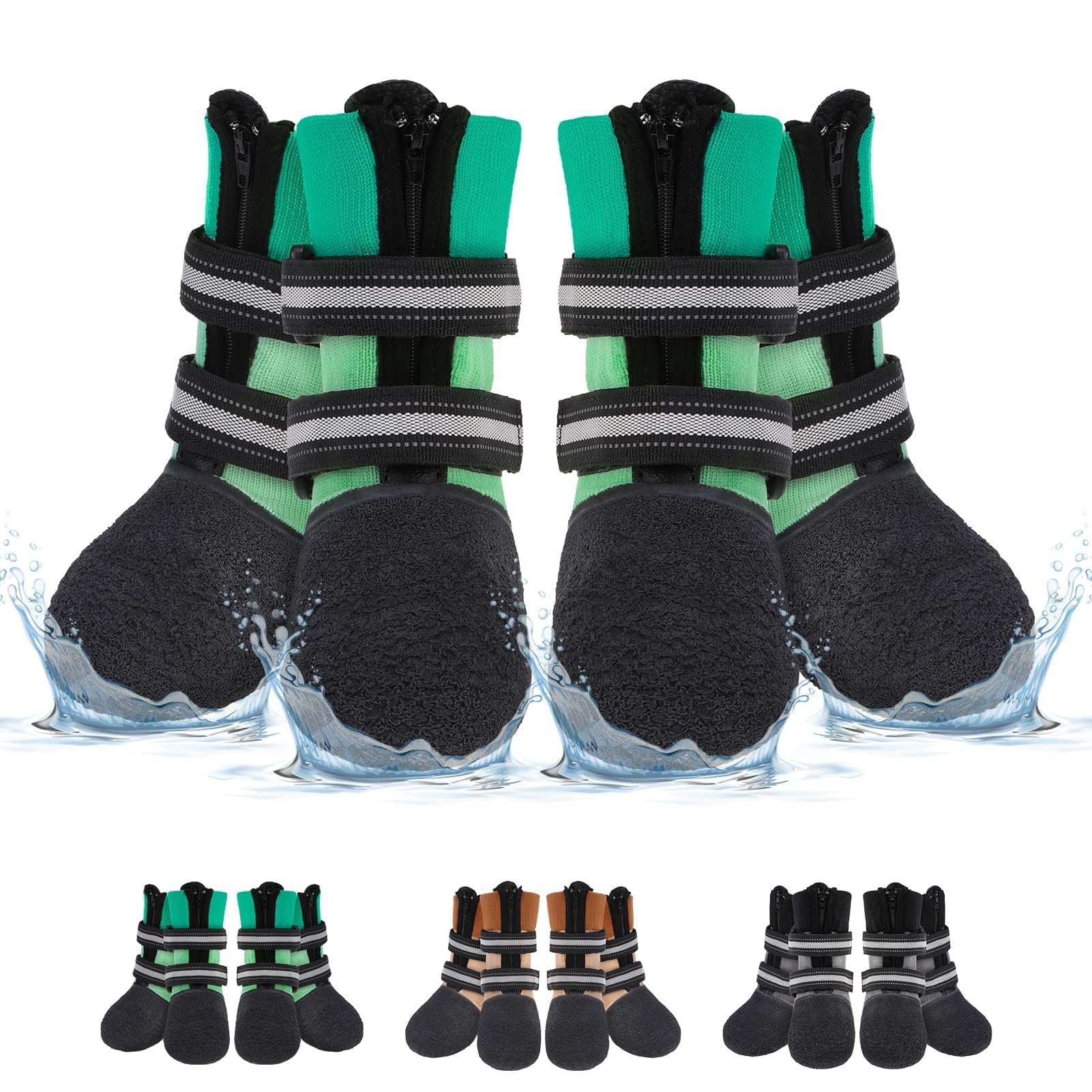 Eviter le léchage des pattes de chien avec les chaussures imperméables BEAUTYZOO à zip