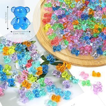 320Pcs Resin Animals Figures,Mini Counting Bears,Mini Resin Bears, Tiny Miniature Figurines Bear to Hide, Bulk Mini Teddy Bears for Kids, Counting Manipulatives, Valentines Gifts