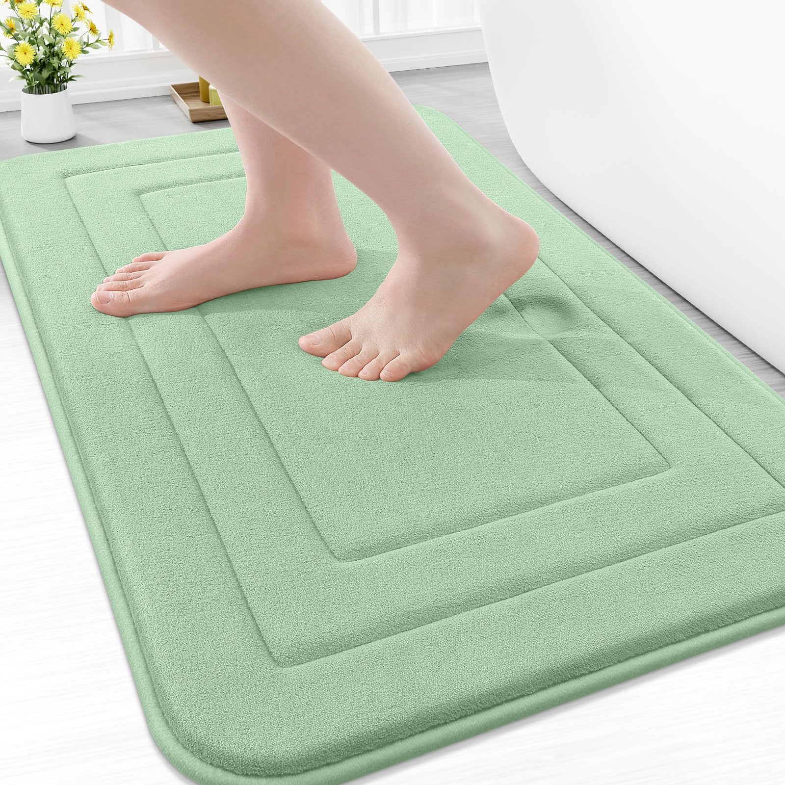 Arotive Memory Foam Bathroom Rug Mat 30x20, Ultra Soft and Absorbent Bath Mat, Machine Wash Dry, Comfortable Bath Rug Carpet for Bathroom Floor, Tub