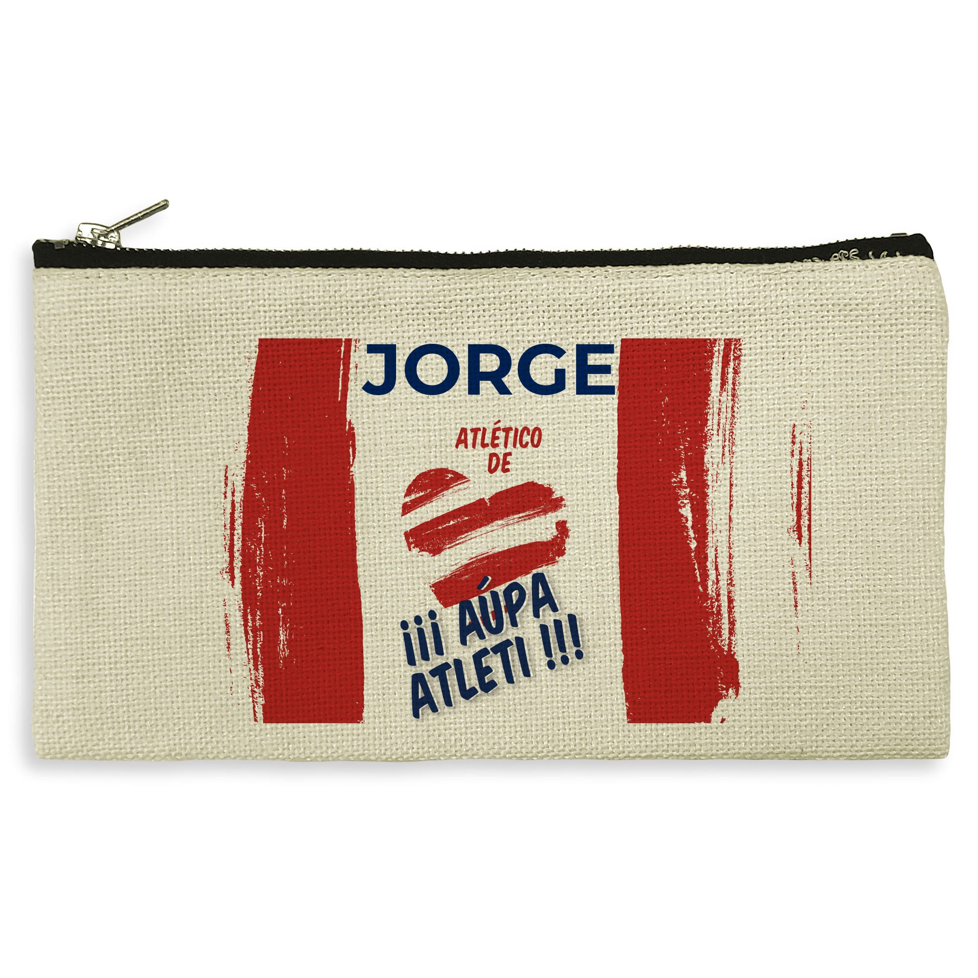 LolaPix Neceser Futbol. Estuche Personalizado Equipo Futbol. Bolsa Aseo. Regalo Original. Personalizable. Bolsa con Cremallera. 11.5 x 22.5 cm. Varios diseños. Neceser Tela.