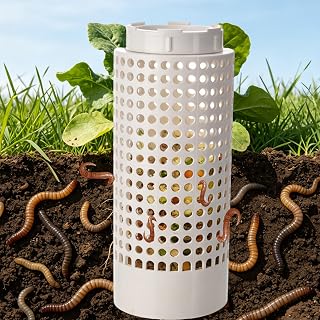 Cutbar Underground Worm Farm, Garden Mini Vermicomposting Bin for Home Garden, Vegetable Patch, Easy Setup, Fast Composting | Eco-Friendly Solution for Urban Gardeners (10.23X4.33X4.33IN)