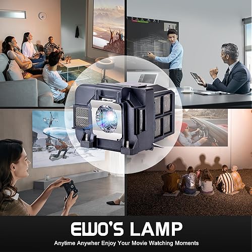 Miniatura 19 de EWO'S 5J.J7L05.001 W1070 Bombilla de lámpara para Benq W1070 W1080st HT1075 HT1085st Bombilla de repuesto para proyector, con carcasa