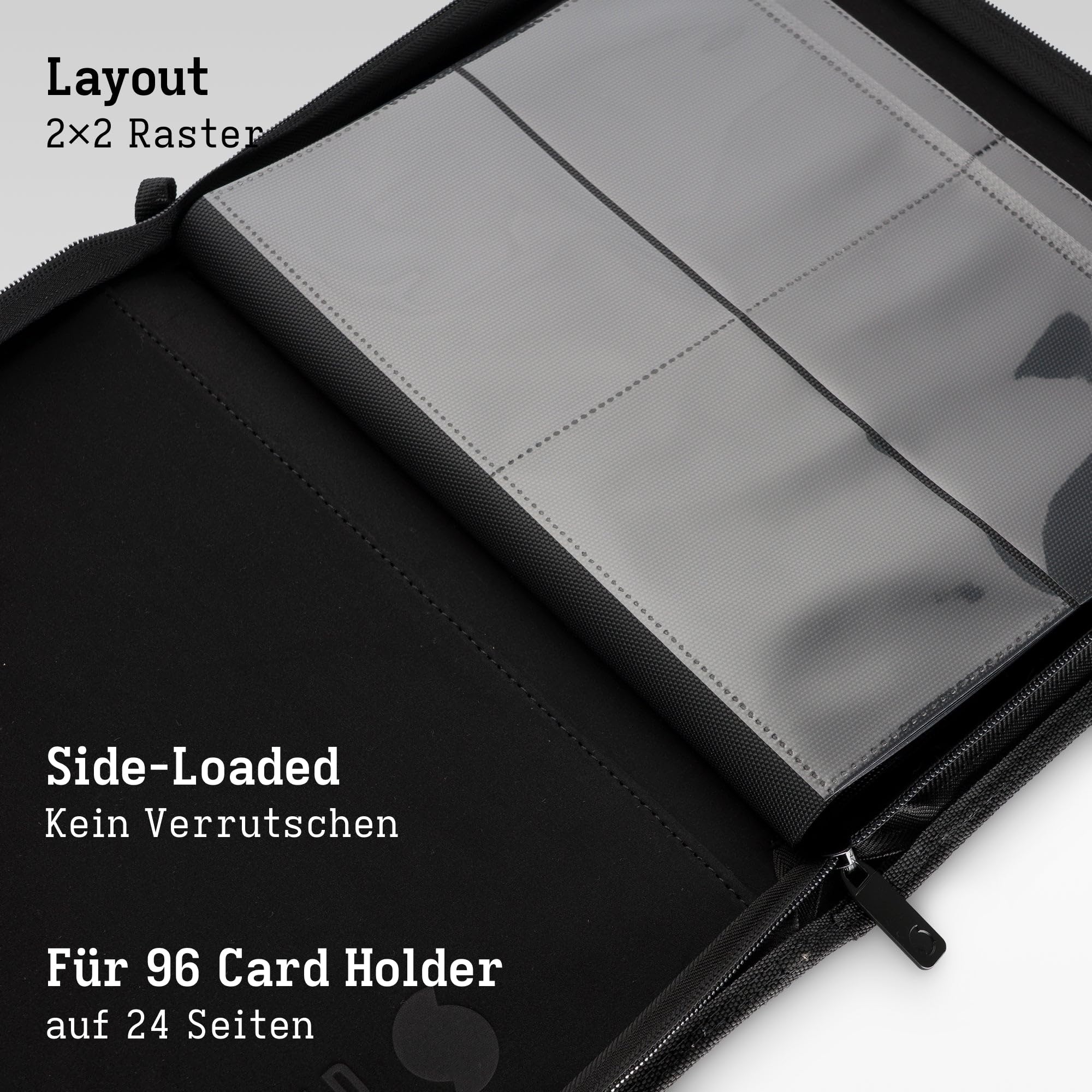 Card Holder Submission Binder – Premium Sammelkartenalbum für 96 Card Saver, 4 Pocket Zip-Ordner, wasserabweisendes Softshield™, kompatibel mit Pokémon, Magic, Yu-Gi-Oh! TCG