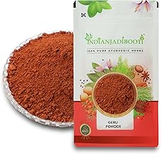 IndianJadiBooti Geru Powder - Red Ochre Powder, 100 Grams