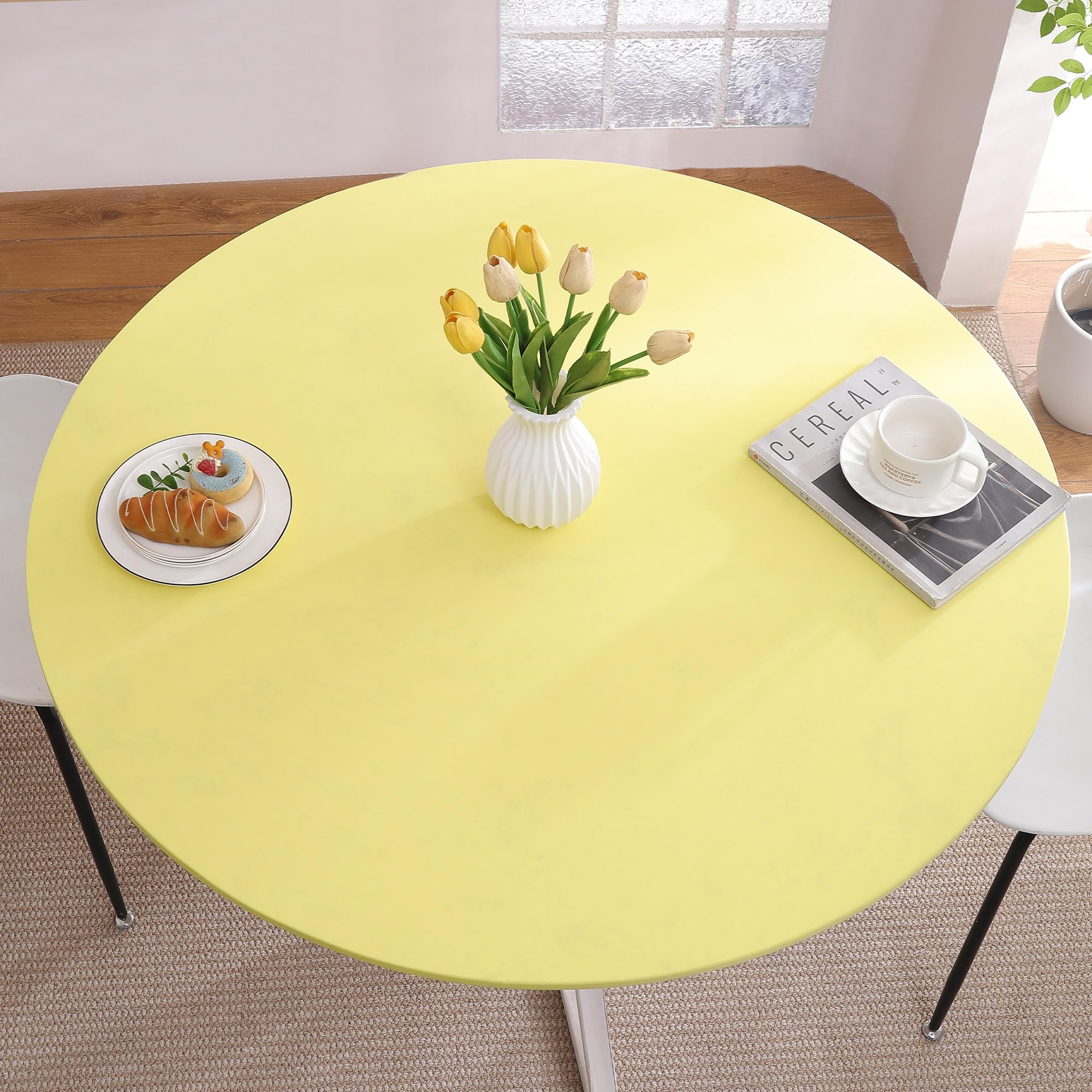 Photo 1 of HOMOHEINI Fitted Tablecloth Yellow 18"-24"