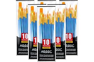 Professional Acrylic Paint Brush Set: 60 Durable Nylon Hair Brushes for All Your Creative Needs
