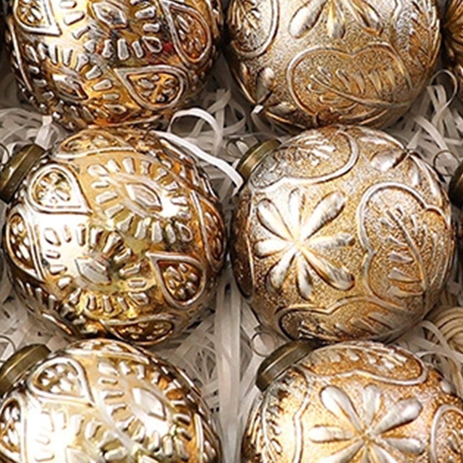 Weihnachtskugeln Christbaumschmuck 12-teiliges Set aufhängbarer