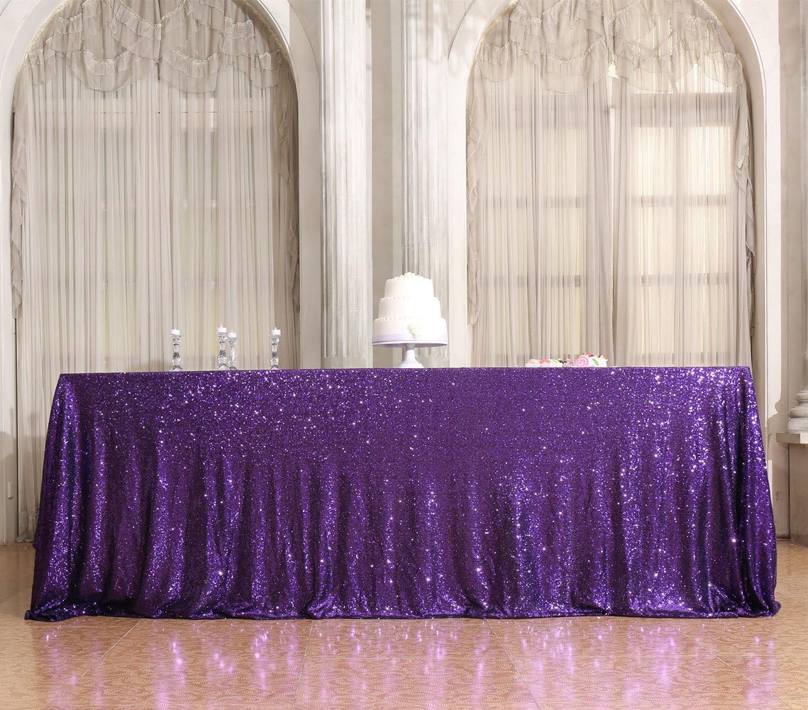 Gеt Dіѕсоunt оƒƒеr PartyDelight Sequin Tablecloth, Rectangular, 60x120, Purple