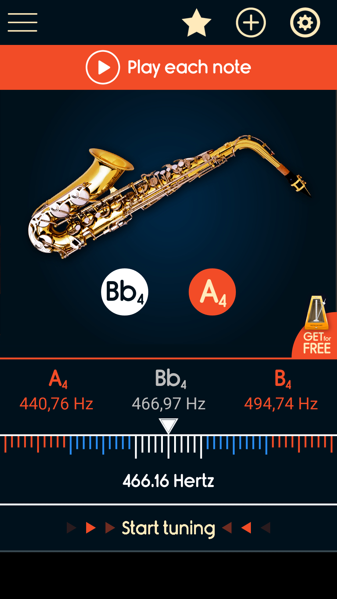 Master Saxophone Tuner App on Amazon Appstore