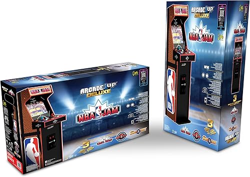 Miniatura 6 de ARCADE1UP NBA Jam Deluxe - Máquina de arcada con panel de control para 2 jugadores, construida para tu hogar, gabinete de 5 pies de alto con 3
