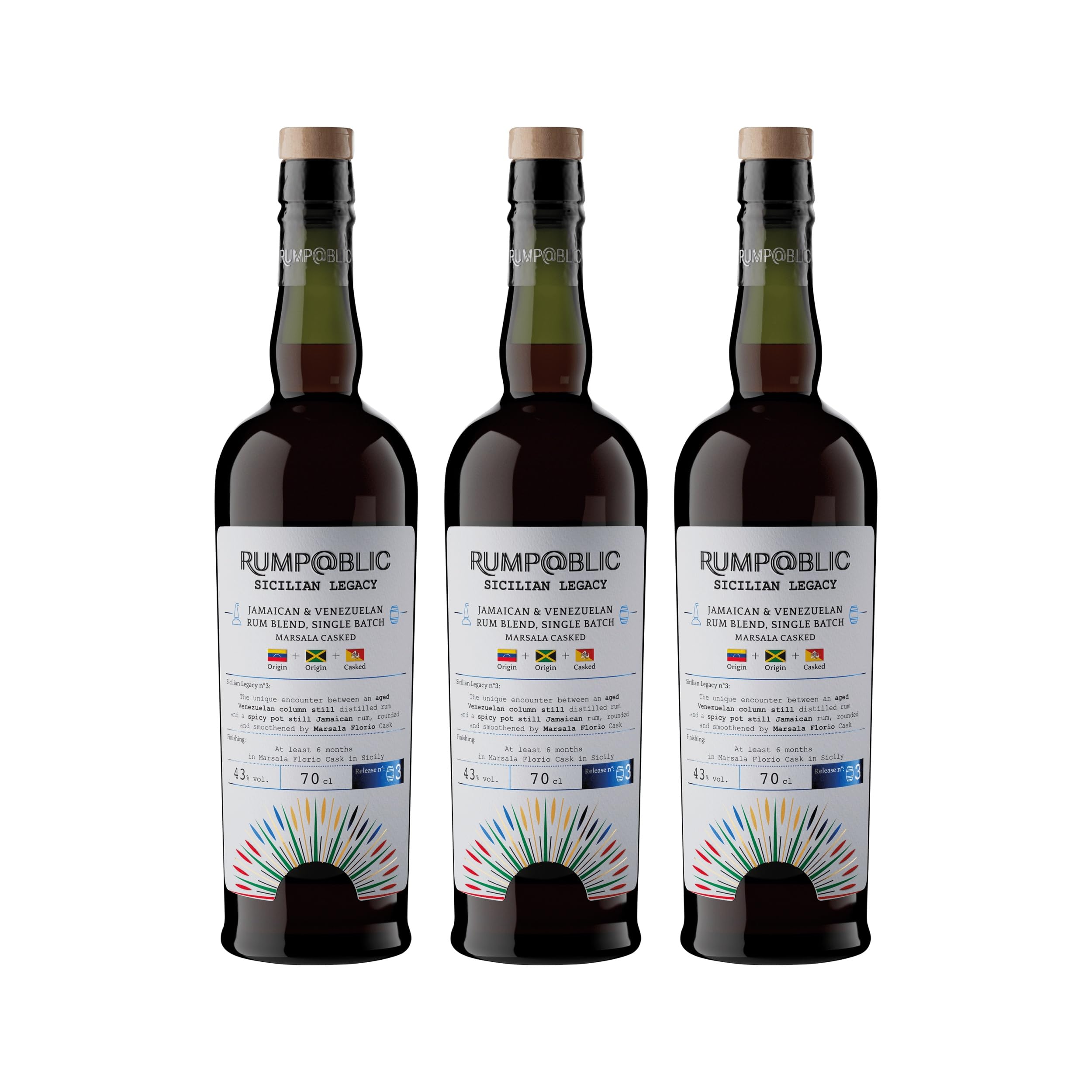 Illva Saronno Rumpblic Sicilian Legacy süss Jamaica Venezuela Rum Jamaica Venezuela inkl. FeinWert E-Book (3 x 0.7 l)