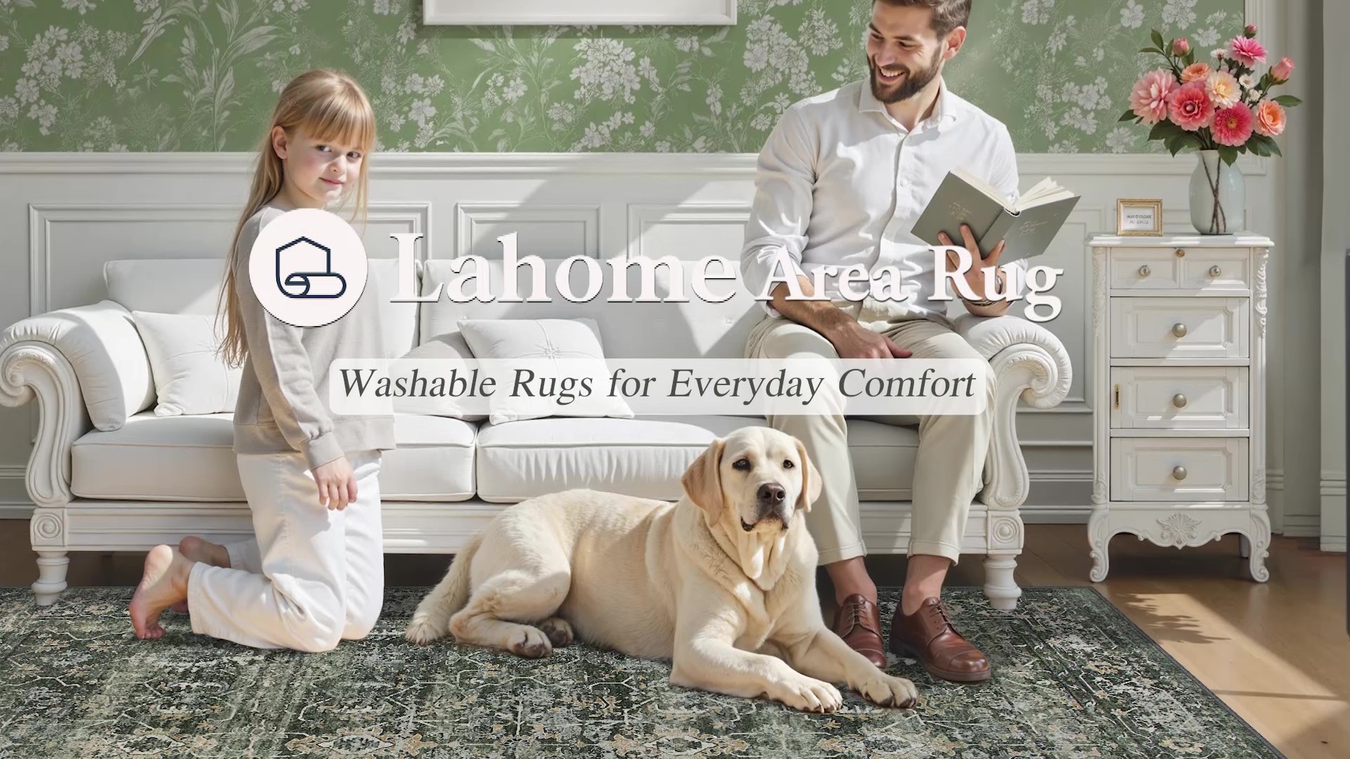 ニムページ!! Amazon.com: Lahome Washable Rugs 5x7 Boho Living Room Area Rug