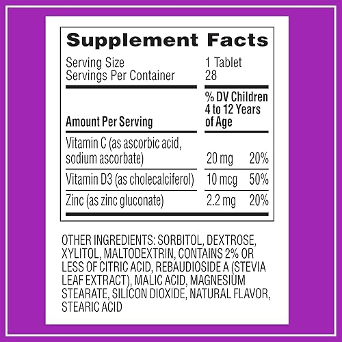 Miniatura 6 de Zarbee's Apoyo inmunológico para niños, vitamina C, D y zinc, vitaminas de inmunidad diaria para niños de más de 4 años, sabor natural de frutas