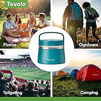 Vista 4 de Tovolo Contenedor de comida aislado para alimentos fríos y calientes, termo de acero inoxidable de 1 cuarto de galón con tapa a prueba de derrames