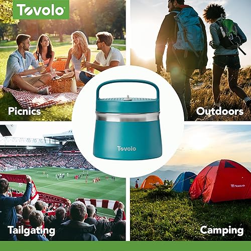 Miniatura 4 de Tovolo Insulated Food Container for Hot and Cold Food 1 Quart Stainless Steel Thermos with Spill Proof Lid, Double Wall Vacuum Insulated Travel Jar,
