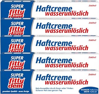 Fittydent Super Haftcreme, zinkfrei, 5x40g