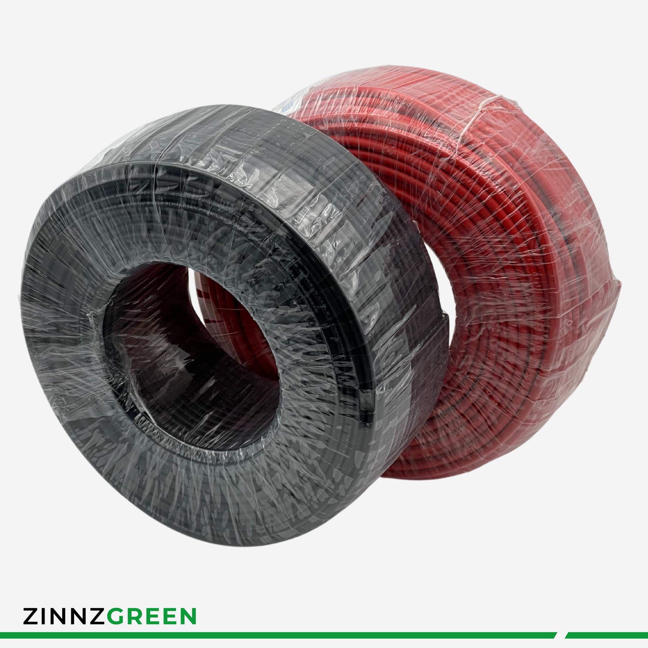 Solarleitung H1Z2Z2-K 6 mm² Solarkabel, Erdverlegbare, Einzelleitung, reines Kupferkabel, Photovoltaik, Halogenfrei, Doppelt isoliert, Schwarz, Rot, 15/20/25/30/40/50/70/100M 1500V