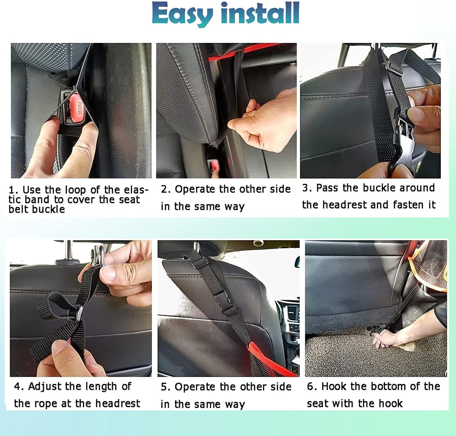 The Latest Car Net Pocket Handbag Holder, Driver Storage Netting Pouch for Purses and Bags, Safe Driving (Black)