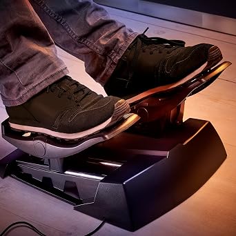 Thrustmaster TFRP Precision Flight Sim Rudder Pedals - PS5, XBOX & PC | self-centering axis, long travel, aluminum rails, differential breaking, for all types of flight, adjustable resistance