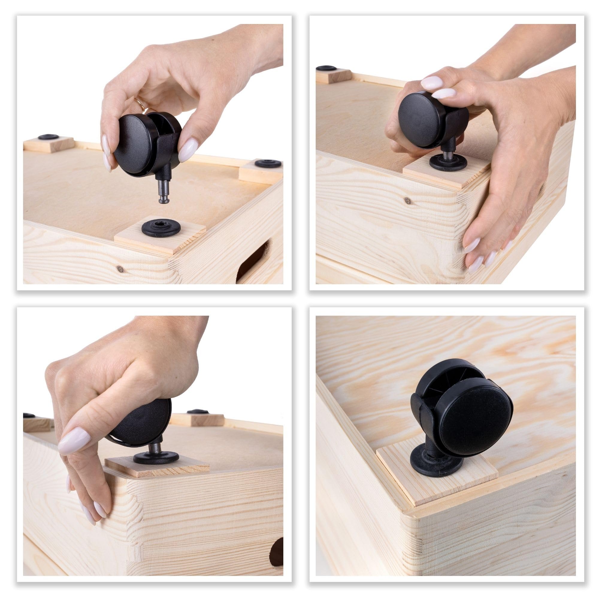 Creative Deco XXL Große Holzkiste mit Deckel und Rollen | 40x30x24 cm | (+/-1cm) | Ostern Holztruhe Erinnerungsbox Baby Holzbox mit Deckel und Griffen | Leicht zu transportieren | ROH UNGESCHLIFFEN