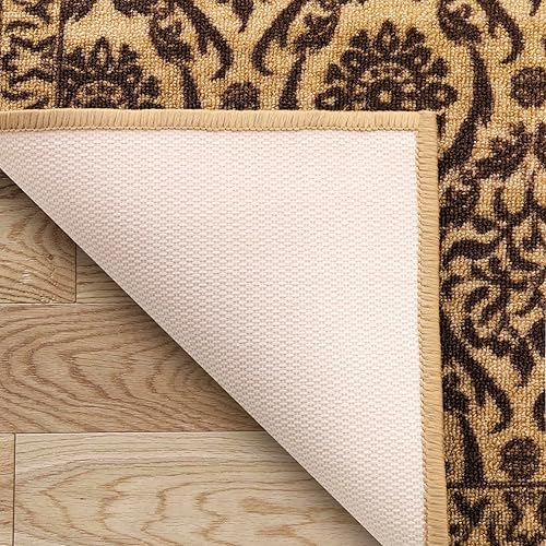 Miniatura 142 de Antep Rugs - Alfombras antideslizantes (antideslizante) 4 x 6 con parte trasera de goma floral geométrica de bajo perfil para interiores