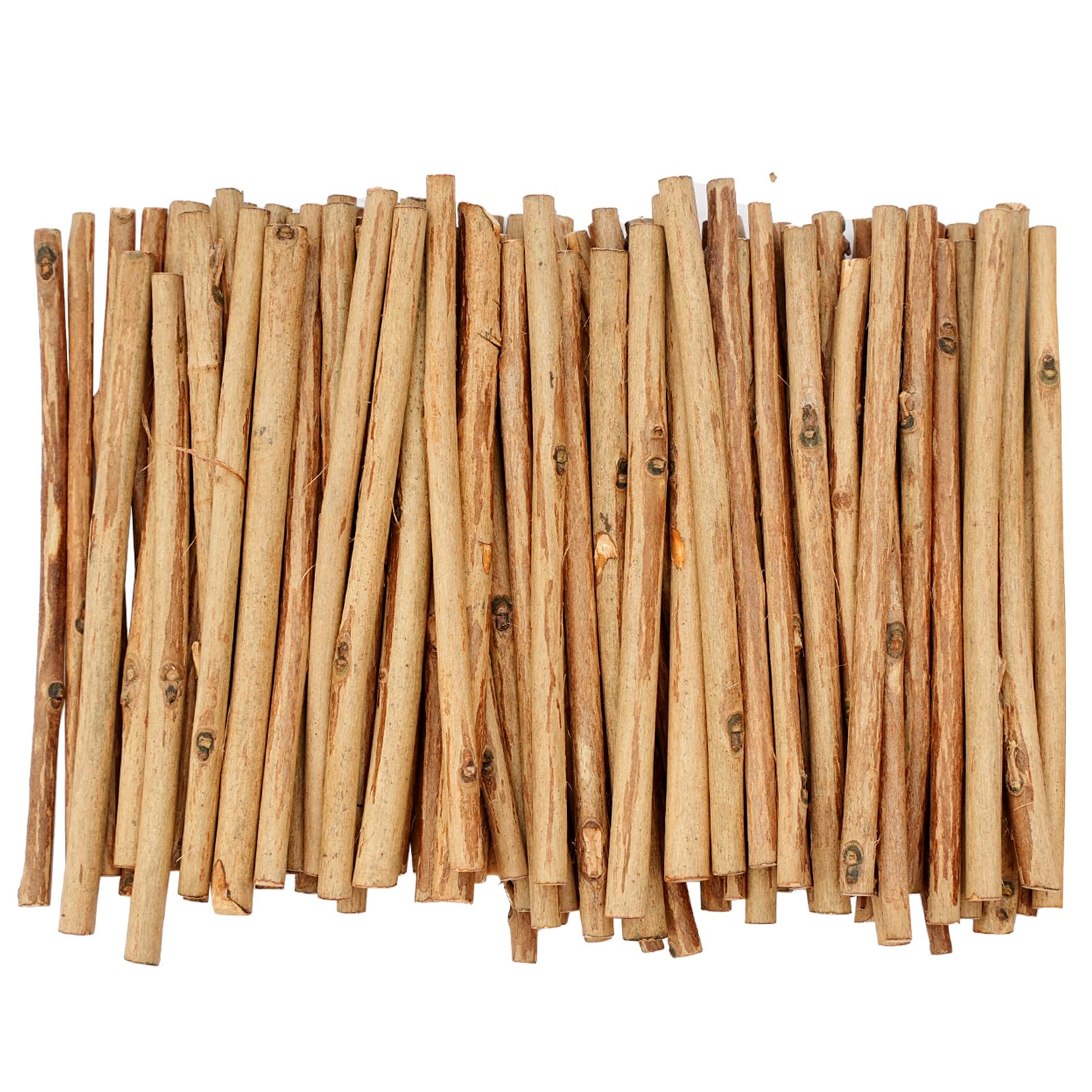 120Pcs Wooden Log Sticks for DIY, 10CM Wooden Sticks 0.1-0.2 Inch