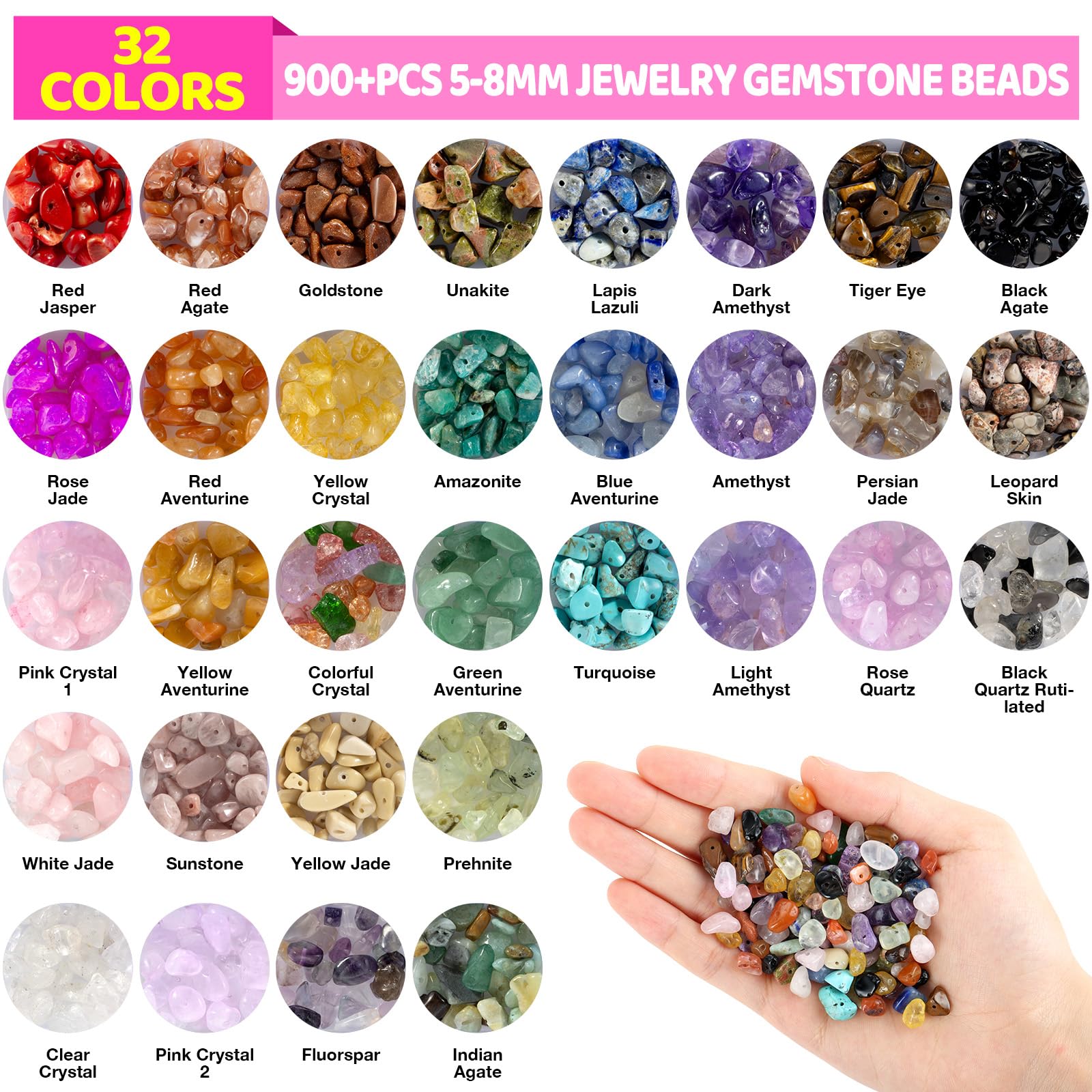 Funtopia 39 Couleurs 3mm Perles Pour Bracelet, 9600 Pièces Perles De Rocaille, Friendship Bracelet Kit Perles Pour Bijoux Adulte Enfant