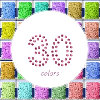 ZORETCO 15000 Pcs 30 Colors Diamond Art Painting Beads, 5D Diamond Painting Accessories, Round Diamond Painting Drills Diamonds Flat Bottom Rhinestones for Bead Art Gem Art Craft
