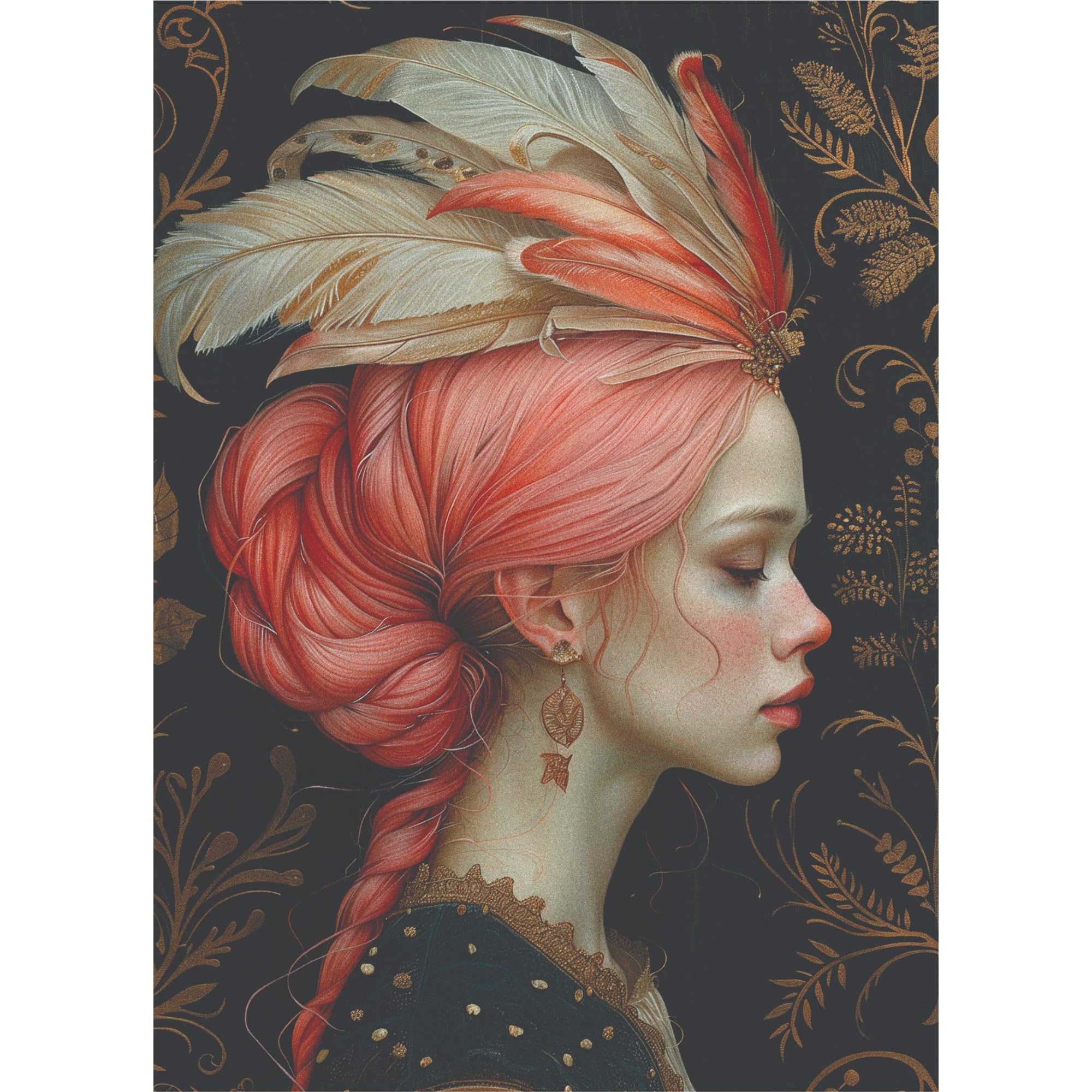 Rosa Federn, Hochformat, Reispapier, 29 x 40 cm (1 Stück) – für Möbel, Poster, Basteln, Decoupage von CRAFT KREATIVELY