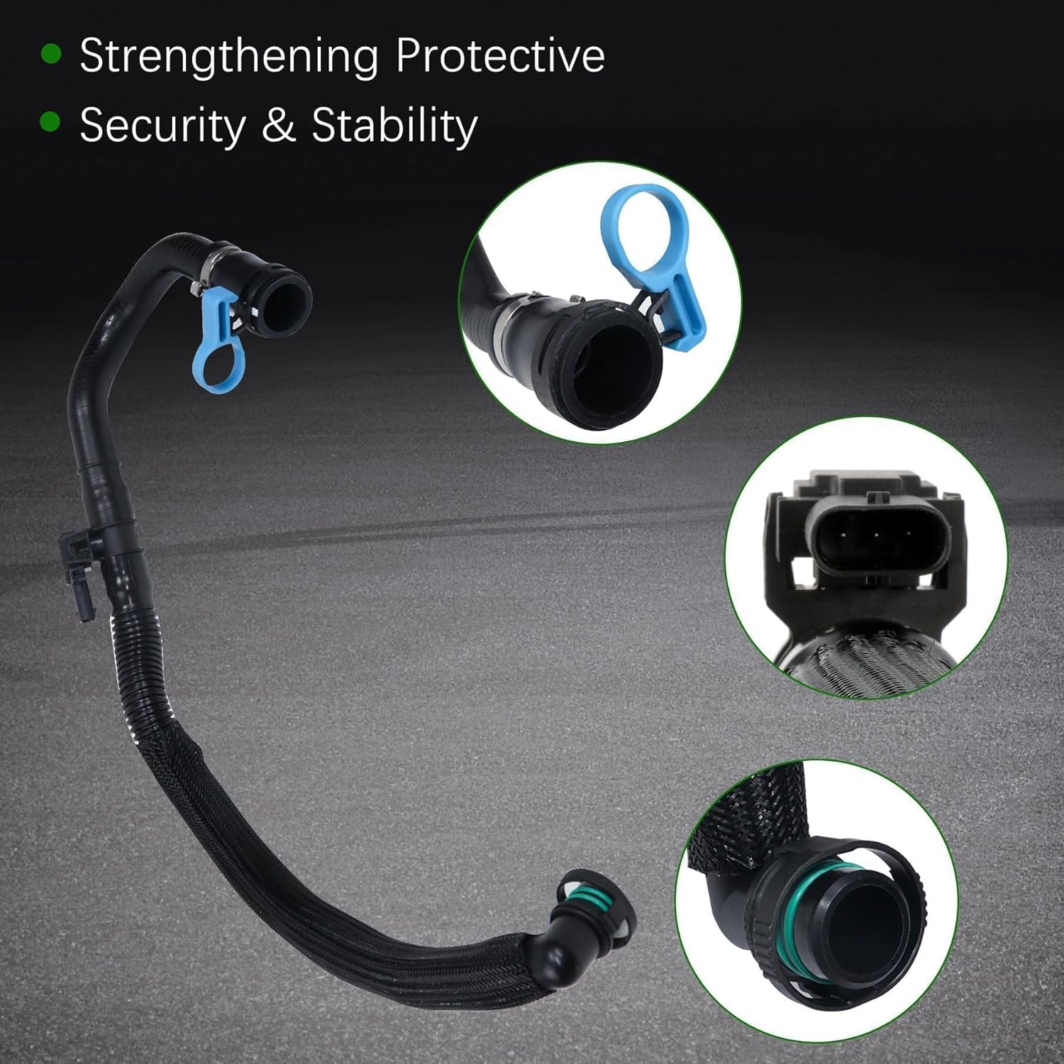 46134 PCV Valve Breather Tube Hose with Sensor Fit for Ford Escape 1.5L 2017 2018 2019, PCV Breather Tube Replace 6A664 GV6Z6A664B KCV305 PCV0100 V631 2-9753 EMH098 PCV768