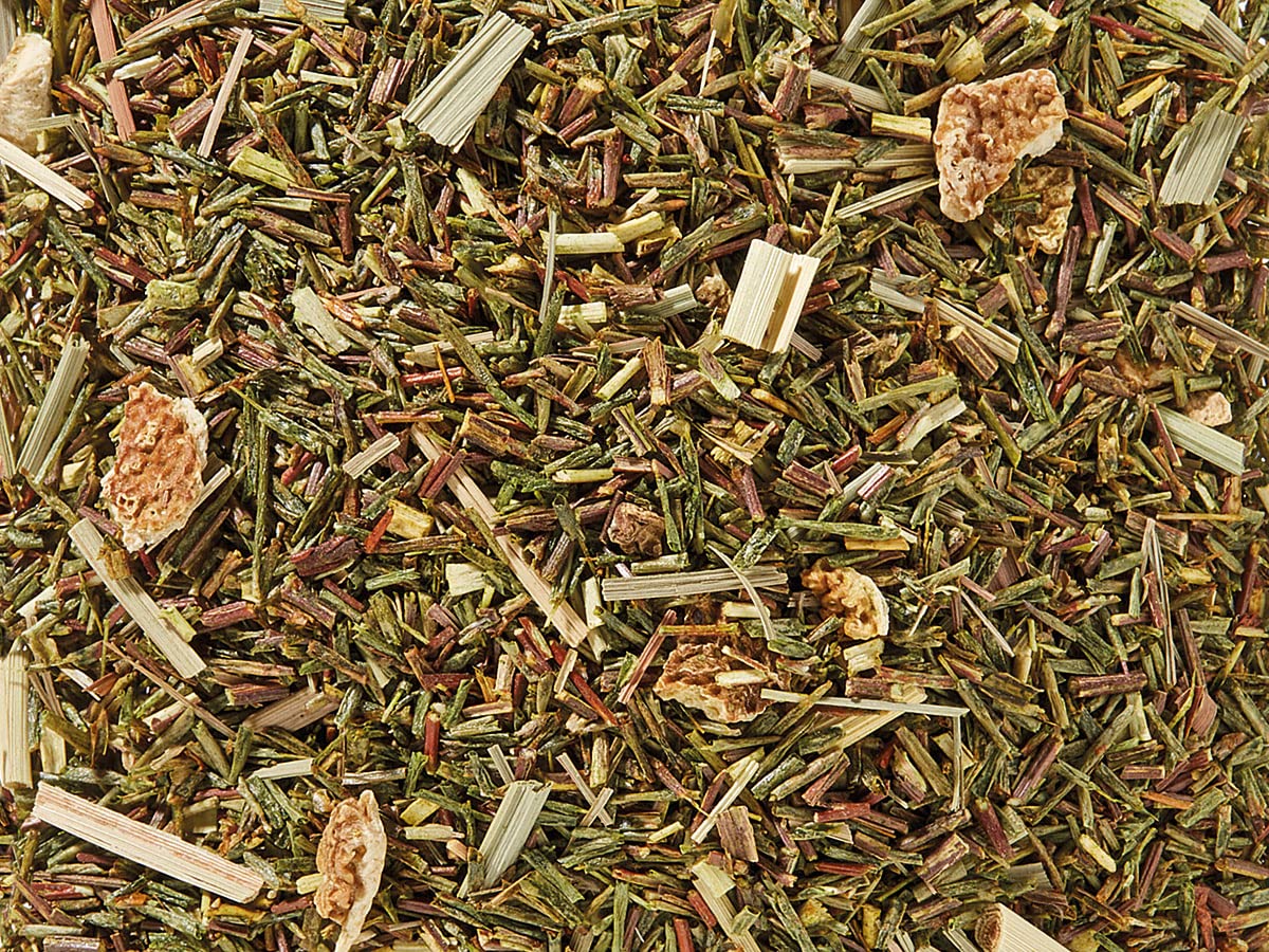 1 kg de mezcla de té de rojizo verde biológico k.B. A. Lemón/vainilla/Tonka. Notas de limón y vainilla DE-ÖKO-006 VO2018/848 aromatizado