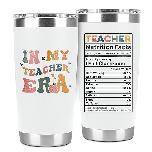 9CLEVER In My Teacher Era Cup Tumbler Cool Teacher Gifts