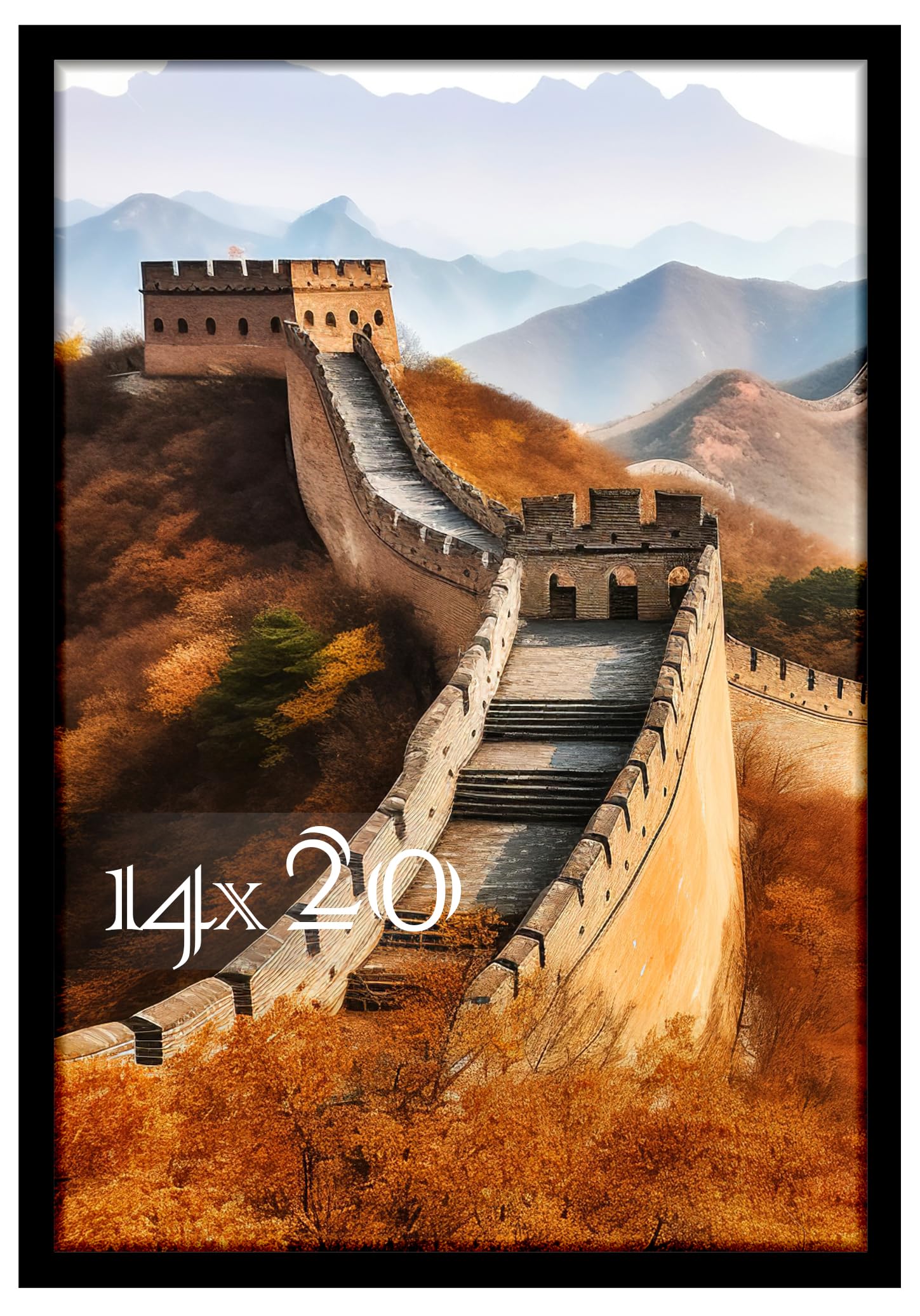 Picrit 14x20 Picture Frame, Photo Frame for Wall Mounting Display, Black