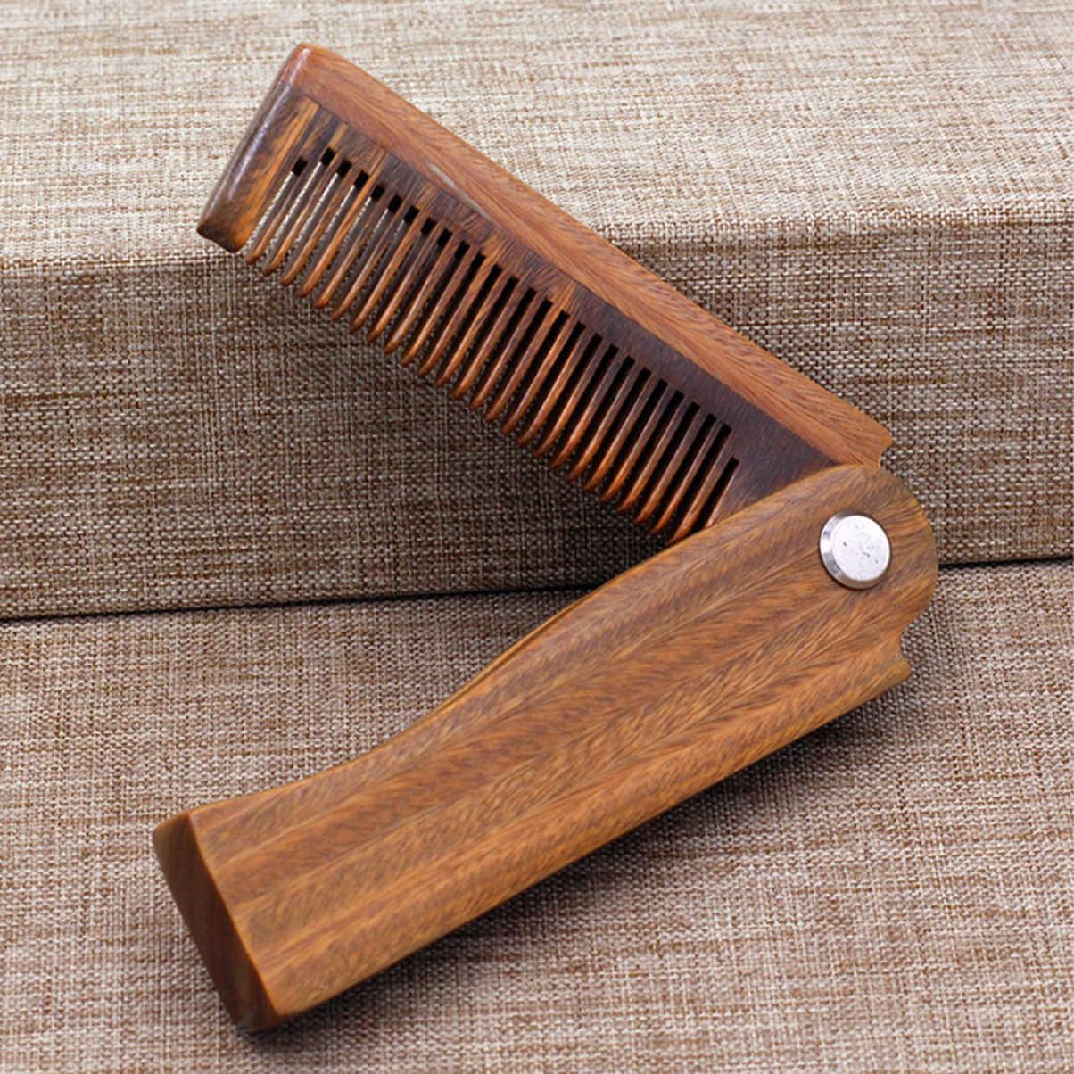 Beavorty 5 Juegos De Peines De Madera Pequeños Para Bigote Peines Plegables Para Barba Diseño Ergonómico Para Viajes Y Hogar.